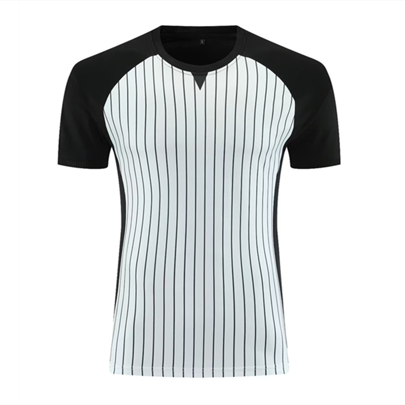 Badminton Umpire - Stripe Referee Basketball Jersey Blank Adult